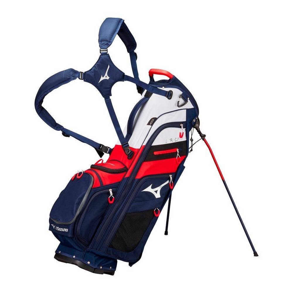 Bolsa Mizuno BR-D4 6-Way Stand Hombre Azul Marino/Rojas Baratas QSER-87692